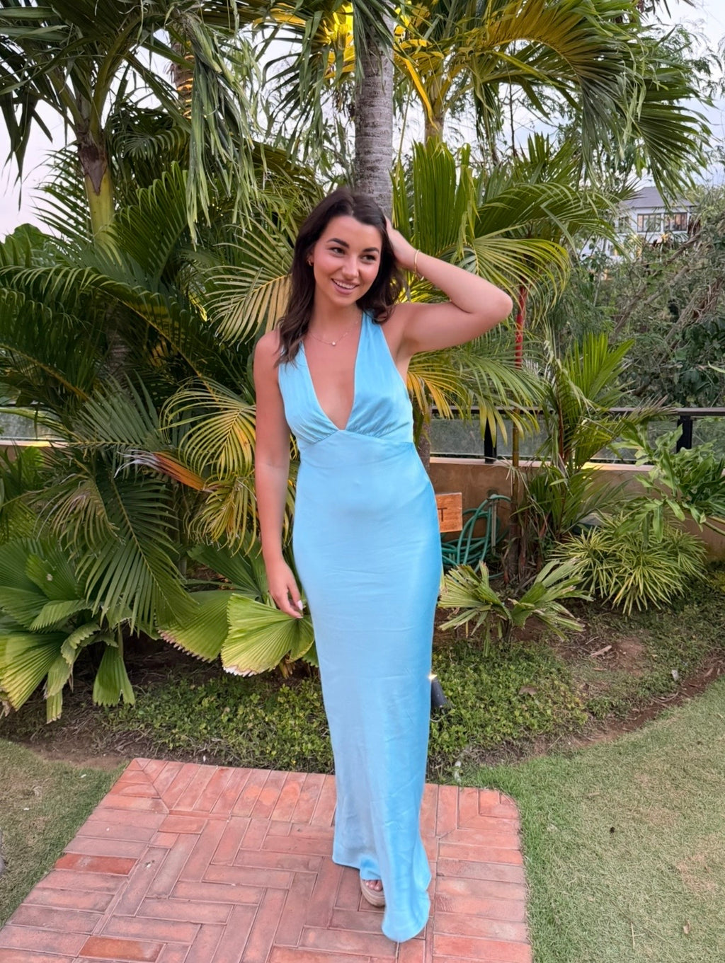 Shona Joy - La Lune Plunged Cross Back Maxi