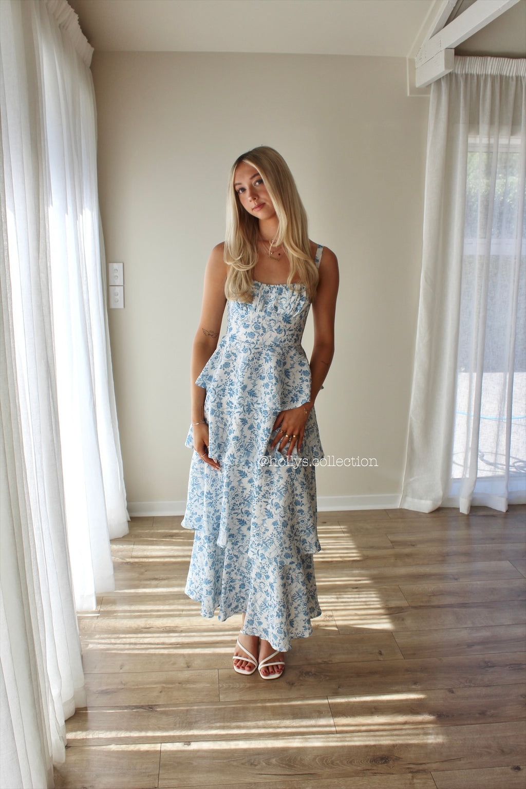 Blue & White Maxi